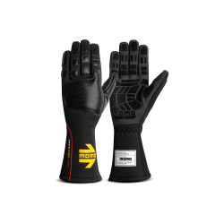 Guanti da meccanico omologati FIA MOMO PIT STOP PRO (cuciture interne), nero