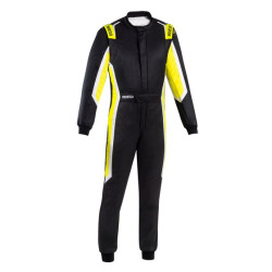 Tuta da corsa omologata FIA SPARCO SPRINT PRO 2025, nero/fluo/giallo
