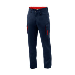 Sparco FTW Pantaloni da lavoro in cotone VERMONT, blu navy/rosso