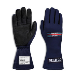 Guanti da gara omologati FIA Sparco MARTINI RACING LAND 2025 (cuciture interne), blu/blu navy