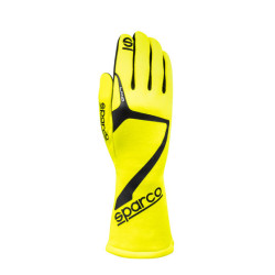 Guanti da gara omologati FIA Sparco LAND 2025 (cuciture esterne), giallo fluo