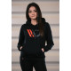 Felpe con cappuccio e giacche Felpa con cappuccio da donna MAXTON Design, nera | race-shop.it
