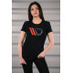 Magliette T-shirt da donna MAXTON DESIGN (logo rosso), nero | race-shop.it