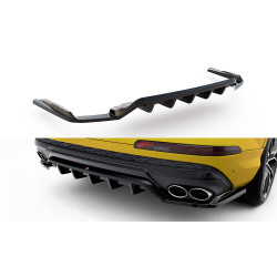 MAXTON DESIGN splitter posteriore per Audi SQ7 Mk2 (4M) Facelift (con barre verticali), nero lucido