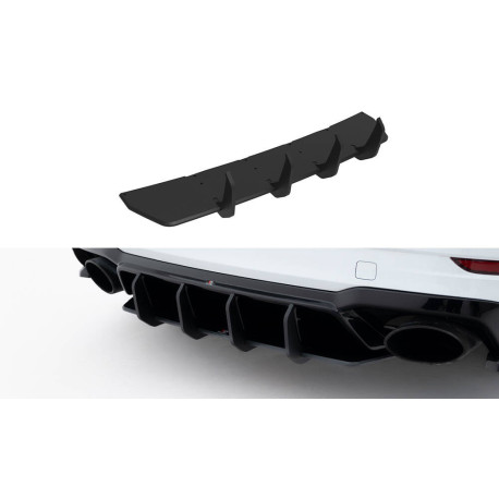 Body kit e accessori visivi MAXTON DESIGN diffusore posteriore per Audi RS3 Sedan 8V Facelift, nero-rosso, V2 | race-shop.it