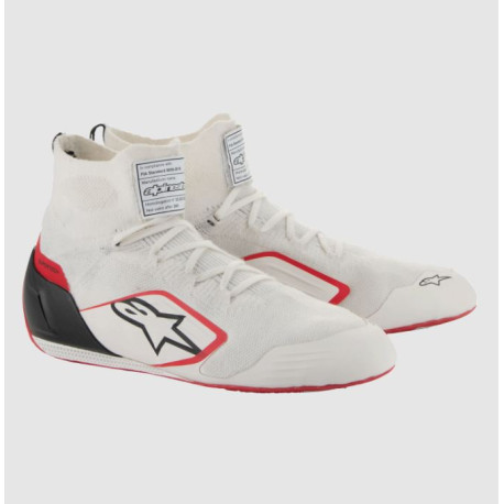 Scarpe FIA Scarpe da gara Alpinestars Supertech, bianco/rosso/nero | race-shop.it