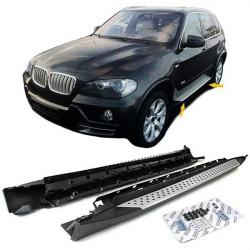 Pedane in alluminio per la protezione dei fianchi Stile OE con ABE adatto a BMW X5 E70 06-13 DANNEGGIATO