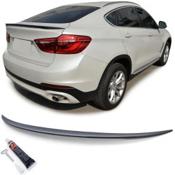 Spoiler posteriore sportivo lip Nero Lucido con ABE per BMW X6 F16 14-19 DANNEGGIATO