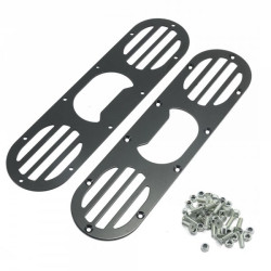 RACES Pannello di deviazione dell`aria del paraurti posteriore per Honda Civic - Nero/Argento