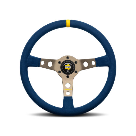 Volanti 3 volante a raggi MOMO MOD.07 blue 350mm, pelle | race-shop.it