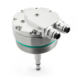 RACES aluminium oil filter cap with cooler in/outlet for BMW (M52/M54)