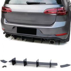 Diffusore posteriore splitter nero lucido per VW Golf 7 GTI Sedan 13-20 INCOMPLETO