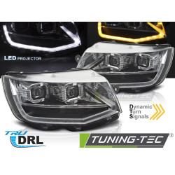 Fari LED TUBE LIGHT Chrome DRL SEQ compatibili con VW T6 15-19