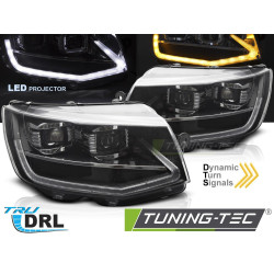 Fari LED Tube Light Black DRL SEQ compatibili con VW T6 15-19
