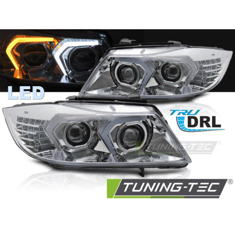 Fari Fari FULL LED cromati compatibili con BMW E90/E91 05-08 | race-shop.it