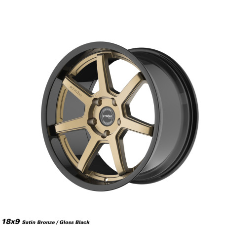 ALU disky STROM STROM DS-15 cerchio 18x9 5x114.3 73.1 ET30, Nero lucido / Satin Bronze Face | race-shop.it