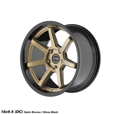 ALU disky STROM STROM DS-15 cerchio 18x9.5 5x114.3 73.1 ET10, Nero lucido / Satin Bronze Face | race-shop.it