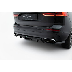 MAXTON DESIGN splitter posteriore per Volvo XC60 Mk2 (con barre verticali), nero lucido