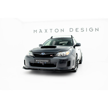Body kit e accessori visivi Diffusore anteriore Street Pro + alette Subaru Impreza WRX STI Mk3 Facelift (nero-rosso) | race-shop.it