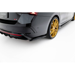 MAXTON DESIGN splitter laterali posteriori per Skoda Octavia RS Liftback / Combi Mk4 Facelift, nero lucido, V7