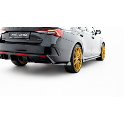 MAXTON DESIGN splitter laterali posteriori per Skoda Octavia RS Liftback / Combi Mk4 Facelift, nero lucido, V8