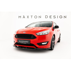 MAXTON DESIGN splitter anteriore per Ford Focus ST-Line Mk3 Facelift, nero lucido, V3