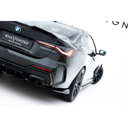 MAXTON DESIGN splitter laterali posteriori per BMW 4 M-Pack G22 / G23 / G22 Facelift / G23 Facelift, nero lucido, V8
