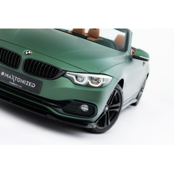 MAXTON DESIGN splitter anteriore per BMW 4 Cabrio / Coupe F33 / F32, nero lucido