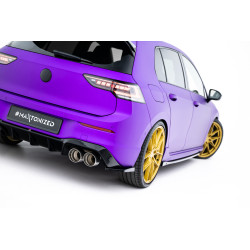 MAXTON DESIGN splitter laterali posteriori per Volkswagen Golf R Mk8 Facelift, nero lucido, V6