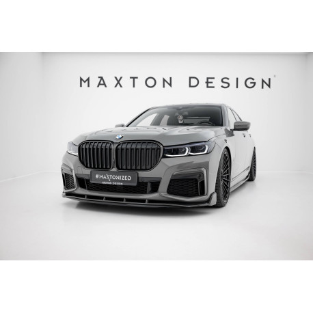 Body kit e accessori visivi MAXTON DESIGN splitter anteriore per BMW 7 M-Pack G11 Facelift, prepreg carbonio | race-shop.it