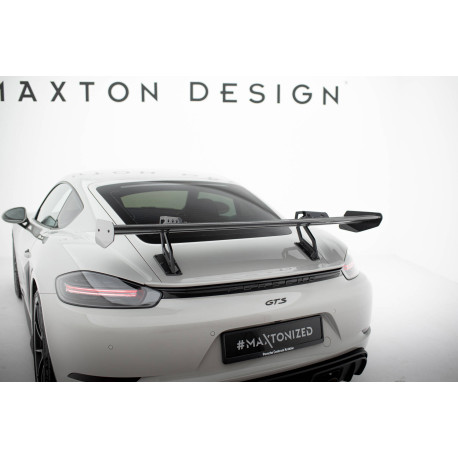 Body kit e accessori visivi Spoiler in carbonio con montaggio superiore a cigno V2 Porsche 718 Cayman 982c | race-shop.it