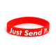 Rubber wrist band Just Send it braccialetto (Rosso) | race-shop.it