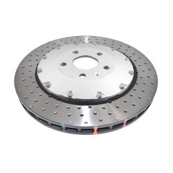 DBA 5000 series Crossed Drilled & Dimpled Silver Hat DBA53912SLVXD (2 pcs)