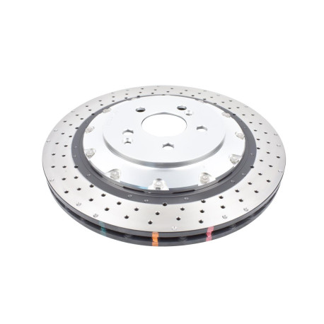 Dischi freno DBA DBA 5000 series Crossed Drilled & Dimpled Silver Hat DBA53359SLVXD (2 pcs) | race-shop.it