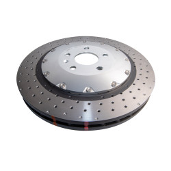 DBA 5000 series Crossed Drilled & Dimpled Silver Hat DBA52844SLVXD (2 pcs)