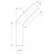 Gomiti riduttivi 45° Curva in silicone riduttiva RACES Basic 45° - 57mm (2,25") a 63mm (2,5") | race-shop.it