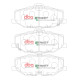 Dischi freno DBA DBA Brake Pads Street Performance, Front Axle DB15100SP | race-shop.it