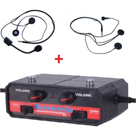 Kit interfono Intercom system set Terratrip Professional + 2x headset kit | race-shop.it