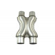 Sezioni tubi a X Raccordo di scarico a X in acciaio inox 76mm (3") | race-shop.it