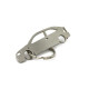 Car-Shapes keychains Opel Astra G 3d portachiavi in acciaio inossidabile | race-shop.it