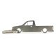Car-Shapes keychains VW Volkswagen Caddy MK1 portachiavi in acciaio inossidabile | race-shop.it