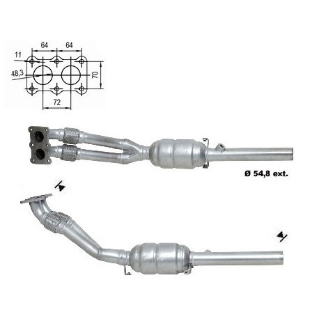 CAT e DPF Magnaflow a montaggio diretto Catalizzatore Magnaflow per AUDI SEAT | race-shop.it