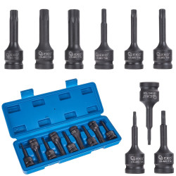 Set di 9 bussole a impatto Torx (T20-T70)