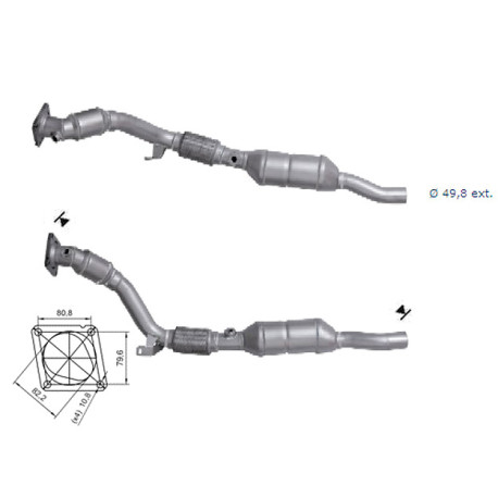 CAT e DPF Magnaflow a montaggio diretto Catalizzatore Magnaflow per AUDI | race-shop.it