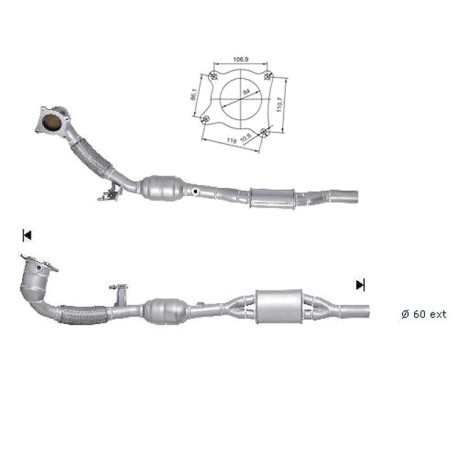 CAT e DPF Magnaflow a montaggio diretto Catalizzatore Magnaflow per AUDI | race-shop.it