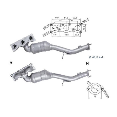 CAT e DPF Magnaflow a montaggio diretto Catalizzatore Magnaflow per BMW | race-shop.it
