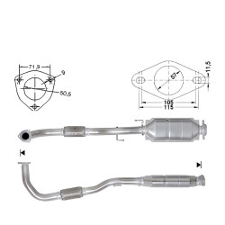 Catalizzatore Magnaflow per CHRYSLER JEEP