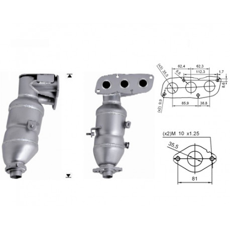 CAT e DPF Magnaflow a montaggio diretto Catalizzatore Magnaflow per CITROËN PEUGEOT TOYOTA | race-shop.it