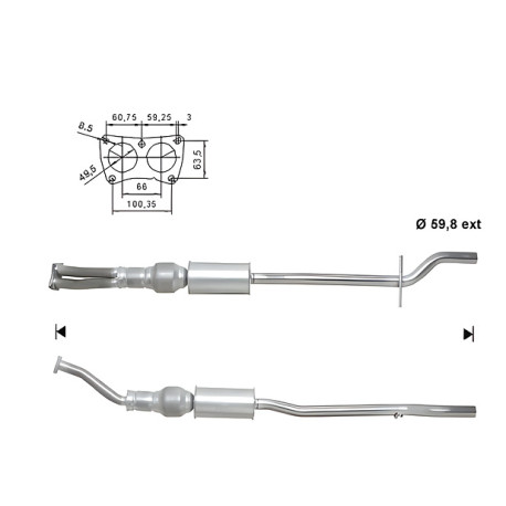 CAT e DPF Magnaflow a montaggio diretto Catalizzatore Magnaflow per CITROËN | race-shop.it