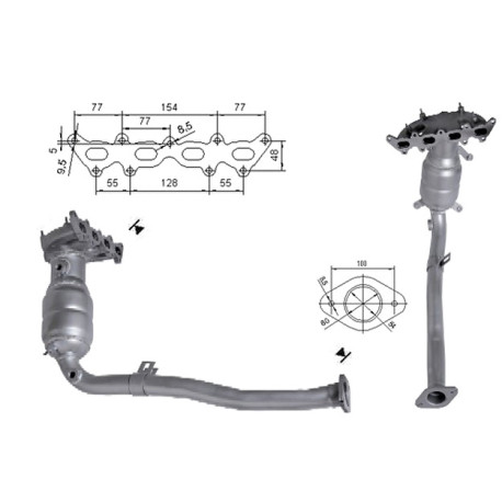 CAT e DPF Magnaflow a montaggio diretto Catalizzatore Magnaflow per FIAT | race-shop.it